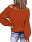 cheap Sweaters Clearance-Women&#039;s Sweater Pullover Jumper Knitted Solid Color Stylish Casual Sexy Long Sleeve Regular Fit Sweater Cardigans Off Shoulder Fall Winter Green Blue White / Going out