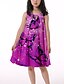 cheap Girls&#039; Dresses-Kids Little Girls&#039; Dress Butterfly Graphic Animal Tank Dress Casual Print Shrimp Pink Tie-dye purple Purple Knee-length Sleeveless 3D Print Cute Dresses Summer Loose 3-10 Years