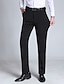 cheap Trousers-Men&#039;s Dress Pants Long Solid Color High Elasticity Standard Fit Black Navy Blue Light Grey 2023