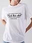cheap Women&#039;s T-shirts-Women&#039;s T shirt Tee 100% Cotton Casual Daily Black Short Sleeve Basic Crew Neck Spring &amp; Summer