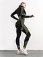cheap Sports &amp; Outdoors-Women&#039;s Tracksuit Yoga Suit 2 Piece Seamless Winter Leggings Crop Top Clothing Suit Patchwork Navy Light Green Yoga Fitness Gym Workout Nylon Tummy Control Butt Lift Quick Dry High Waist Long Sleeve