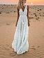 cheap Plain Dresses-Women&#039;s Swing Dress Maxi long Dress White Pink Blue Sleeveless Polka Dot Lace up Summer Spring V Neck Hot 2022 S M L XL XXL 3XL