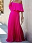 cheap Dresses-Women&#039;s Maxi long Dress Swing Dress Blue Black Pink Yellow Rose Red Half Sleeve Ruched Pleated Solid Color Off Shoulder Spring Summer Party Elegant Modern 2022 S M L XL XXL XXXL
