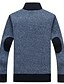 cheap Men&#039;s Cardigan Sweater-Men&#039;s Sweater Cardigan Knit Pocket Full Zip Color Block Stand Collar Stylish Vintage Style Causal Daily Wear Fall Winter Black Blue S M L / Spandex / Acrylic / Long Sleeve / Dry flat / Washable