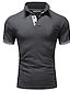cheap Classic Polo-Men&#039;s Collar Polo Shirt T shirt Tee Golf Shirt Casual Soft Breathable Short Sleeve Black Wine Orange Dark Gray Navy Blue White Solid Color Plain Plus Size Turndown Street Casual Clothing Clothes