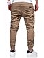 cheap Cargo Pants-Men&#039;s Joggers Cargo Pants Trousers Casual Pants Drawstring Elastic Waist Elastic Cuff Solid Color Sports Outdoor Running Cotton Streetwear Workout ArmyGreen Blue