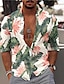 cheap Hawaiian Shirts-Men&#039;s Summer Hawaiian Shirt Shirt 3D Print Graphic Patterned Hawaiian Aloha Palm Leaf Design Plus Size Collar Street Casual 3D Print Button-Down Long Sleeve Regular Fit Tops Designer Casual Fashion