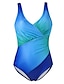 cheap One-piece swimsuits-Women&#039;s Swimwear One Piece Monokini Bathing Suits Plus Size Swimsuit Tummy Control Slim for Big Busts Tie Dye Green Blue Purple Light Green Royal Blue Bathing Suits Sports Fashion Sexy / New