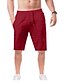 cheap Men&#039;s Pants &amp; Shorts-Men&#039;s Lightweight Casual Sporty Elastic Waistband Drawstring Shorts Bermuda shorts Knee Length Pants Micro-elastic Daily Going out Plain Solid Colored Mid Waist Breathable Sports Slim Blue White