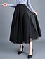 cheap Women&#039;s Skirts-Women&#039;s Basic Princess Lolita Ankle-Length Swing Skirts Casual / Daily Weekend Solid Colored Layered Black Gray Khaki One-Size / Loose