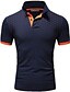 cheap Classic Polo-Men&#039;s Polo Shirt Golf Shirt Polka Dot Turndown Navy Blue + Black Black White Red Navy Blue non-printing Casual Daily Short Sleeve Clothing Apparel Casual Soft Breathable