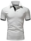 cheap Classic Polo-Men&#039;s Collar Polo Shirt T shirt Tee Golf Shirt Casual Soft Breathable Short Sleeve Wine Orange Dark Gray Navy Blue White Black Solid Color Plain Plus Size Turndown Street Casual Clothing Clothes