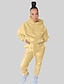 cheap Two Piece Set-Women&#039;s Active Basic Plain Solid Color Daily Wear Going out Two Piece Set Hooded Pant Jogger Pants Crop Top Hoodie Pants Sets Drawstring Tops / Loose