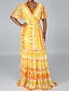 cheap Casual Dresses-Women&#039;s Swing Dress Maxi long Dress Orange Short Sleeve Multi Color Crossover Spring Summer V Neck Casual T-shirt Sleeve 2022 S M L XL
