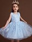 cheap Girls&#039; Dresses-Toddler Little Girls&#039; Dress Jacquard Solid Colored Tulle Dress Lace Lace Trims White Blue Purple Knee-length Sleeveless Chinoiserie Cute Dresses Children&#039;s Day 2-8 Years