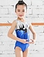 cheap Gymnastics-Rhythmic Gymnastics Leotards Gymnastics Leotards Boys&#039; Girls&#039; Dancewear Stretchy Handmade Sleeveless Training Competition Dance Rhythmic Gymnastics Athletic Artistic Gymnastics Royal Blue Red