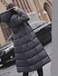 cheap Women&#039;s Puffer&amp;Parka-Women&#039;s Puffer Jacket Long Pocket Coat Green White Black Gray Yellow Casual Daily Fall Hoodie Regular Fit M L XL XXL 3XL 4XL / Windproof