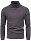cheap Men&#039;s Pullover Sweater-Men&#039;s Sweater Pullover Knit Knitted Solid Color Turtleneck Stylish Casual Daily Fall Winter Black Blue M L XL / Long Sleeve