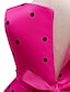 levne Šaty-dětské dívčí puntíkované šaty společenská mašle růžová žlutá fuchsiová princezna bez rukávů ke kolenům sladké šaty letní regular fit 3-10 let