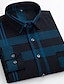 abordables Camisas de vestir para hombres-Hombre Camisa para Vestido Negro / Rojo Negro / Gris Mar azul Manga Larga Escote Cuadrado Verano Boda Vacaciones Ropa Estampado