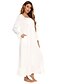 cheap Women&#039;s Sleep &amp; Lounge-Women&#039;s 1 pc Pajamas Nightgown Simple Comfort Pure Color Polyester Home Party Daily Square Neck Gift Long Sleeve Basic Fall Winter Pocket White Blue