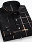 Χαμηλού Κόστους Ανδρικά πουκάμισα-Ανδρικά Επίσημο Πουκάμισο Μαύρο / Κόκκινο Μαύρο / Γκρι Γαλάζιο Μακρυμάνικο Τετράγωνη Λαιμόκοψη Καλοκαίρι Γάμου Διακοπές Ρούχα Στάμπα