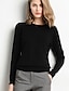 cheap Sweaters-Women&#039;s Pullover Sweater Jumper Round Neck Knit Nylon Acrylic Classic Style Thin Fall Winter Work Causal Daily Classic Casual St. Patrick&#039;s Day Long Sleeve Solid Color Black White Yellow S M L
