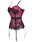cheap Sexy Lingerie-Women&#039;s Gartered Lingerie Sexy Lingerie Teddies &amp; Bodysuits 1 set Flower Sexy Uniforms Casual Bed Valentine&#039;s Day Polyester V Wire Sleeveless Lace Bow Fall Summer Purple Red / Buckle / Buckle
