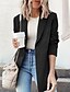 cheap Blazers-Women&#039;s Blazer Fall Winter Daily Work Regular Coat Turndown Open Front Warm Breathable Regular Fit Casual Jacket Long Sleeve Quilted Solid Color Khaki Black