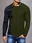 cheap Men&#039;s Pullover Sweater-Men&#039;s Unisex Pullover Knitted Color Block Stylish Vintage Style Long Sleeve Sweater Cardigans Crew Neck Fall Winter Blue Gray Khaki