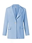 abordables Blazers Femme-blazer Veste décontractée Femme Bureau Travail Casual du quotidien Casual Matelassé Normal Manteau Bleu Rose Claire Jaune Automne Printemps Droit 1 bouton Col rabattu Standard S M L XL XXL