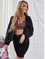 cheap Women&#039;s Jackets-Women&#039;s Jacket Casual Jacket Regular Drawstring Coat Black Casual Daily Fall Zipper Turndown Slim S M L XL / Warm / Solid Color