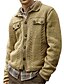 cheap Men&#039;s Cardigan Sweater-Men&#039;s Sweater Cardigan Knit Knitted Solid Color Shirt Collar Stylish Vintage Style Daily Wear Clothing Apparel Winter Fall Khaki M L XL / Long Sleeve