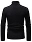 cheap Men&#039;s Pullover Sweater-Men&#039;s Sweater Pullover Knit Knitted Solid Color Turtleneck Stylish Casual Daily Fall Winter Black Beige S M L / Long Sleeve