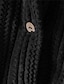 levne šerpa bundy-Dámské Plus velikost Teddy Coat Zimní kabát Tlačítko Kapsy Bez vzoru Venkovní Ležérní Dlouhý rukáv Mikina Standardní Zima Podzim Černá Vodní modrá Khaki XL XXL 3XL 4XL 5XL
