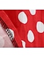 baratos Vestidos Vintage-Women&#039;s Vintage Dress Midi Dress Black Wine Red Short Sleeve Polka Dot Button Summer Spring Square Neck Vintage Summer Dress 2022 S M L XL XXL