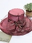 cheap Party Hat-Women&#039;s Party Hat Party Wedding Special Occasion Flower Solid Color Wine Black Hat / White / Fall / Winter / Spring / Summer