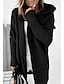 cheap Cardigans-Women&#039;s Cardigan Hooded Solid Color Stylish Basic Casual Long Sleeve Loose Sweater Cardigans Hooded Open Front Fall Winter Denim Purple / Holiday / Going out