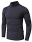 cheap Men&#039;s Casual T-shirts-Men&#039;s T shirt Tee Turtleneck shirt Solid Color Rolled collar Normal Work Casual Long Sleeve Patchwork Clothing Apparel Fashion Simple Formal Essential