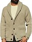cheap Men&#039;s Cardigan Sweater-Men&#039;s Sweater Cardigan Knit Knitted Solid Color V Neck Stylish Vintage Style Daily Wear Fall Winter Khaki S M L / Long Sleeve