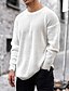 cheap Men&#039;s Pullover Sweater-Men&#039;s Pullover Sweater Jumper Waffle Knit Cropped Knitted Solid Color Crew Neck Basic Stylish Outdoor Daily Clothing Apparel Winter Fall Black White S M L