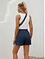 cheap Women&#039;s Clothing-Women&#039;s Shorts Split Sweatpants Slacks Short Pants Micro-elastic Casual Daily Solid Color High Waist Soft Sports Blue Black Grey Dark Gray S M L XL