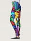 cheap Leggings-Women&#039;s 3D Print Casual / Sporty Print Leggings Ankle-Length Pants Stretchy Holiday Animal High Waist Comfort Sports Skinny Green White Black Purple Rainbow S M L XL XXL
