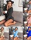 cheap Women&#039;s Sleep &amp; Lounge-Women&#039;s Plus Size Pajamas Onesies Jumpsuits Plush Simple Comfort Pure Color Fleece Home Party Hoodie Warm Gift Long Sleeve Fall Winter Colorful blue Skin powder