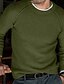 cheap Men&#039;s Pullover Sweater-Men&#039;s Sweater Pullover Knit Knitted Solid Color Crew Neck Stylish Vintage Style Daily Fall Winter Green White S M L / Long Sleeve