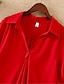 abordables Blusas y camisas de mujer-Mujer Camisa Blusa Color sólido Trabajo Diario Fin de semana Ropa de calle Casual Media Manga Cuello Camisero Negro Primavera Otoño