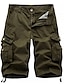 cheap Men&#039;s Pants-Men&#039;s Classic Streetwear Shorts Tactical Cargo Cargo Shorts Knee Length Pants Daily Wear Going out Solid Color Mid Waist Green Black Blue Gray Khaki 30 31 32 34 36 / Military