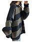 cheap Sweaters-Women&#039;s Pullover Sweater Jumper Knit Knitted Stripes Round Neck Active Casual Street Causal Fall Winter Red Navy Blue One-Size / Long Sleeve / Holiday / Color Block / Regular Fit