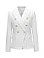 cheap Women&#039;s Blazer&amp;Suits-Women&#039;s Blazer Solid Color Classic &amp; Timeless Long Sleeve Coat Fall Spring Office / Career Regular Jacket White / Business