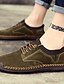 cheap Men&#039;s Athletic Shoes-Men&#039;s Oxfords Retro Casual Daily Walking Shoes PU Warm Booties / Ankle Boots Dark Brown Army Green Khaki Spring Fall